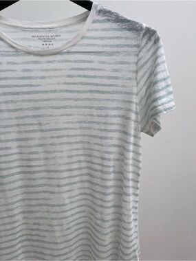Majestic Filatures linen stripe short sleeve crewneck tee 2 timeless old money